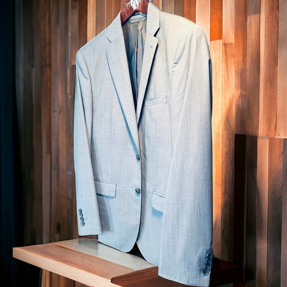 DKNY Men’s Grey Suit SZ 40R Modern Fit - Picture 3 of 16